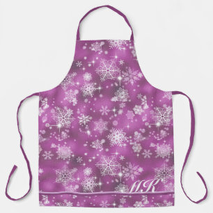 Tablier Prettiest Snowflakes Motif Orchid rose ID846