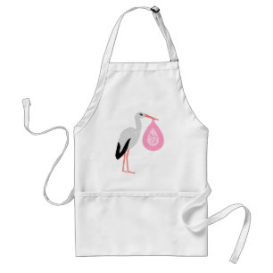Tablier Pretty Pink Baby Girl Stork