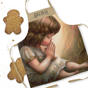 Tablier Prier Petite fille Angel Radiant Halo Lumière