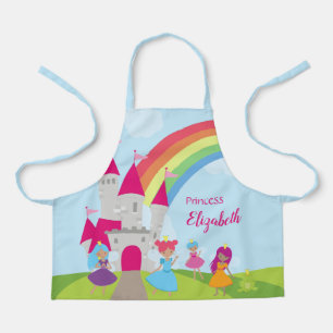 Tablier Princesse Fairy Little Girl avec arc en ciel et ch