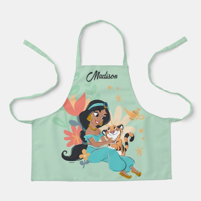 Tablier Princesse Jasmine & Rajah - Moments magiques (Recto)