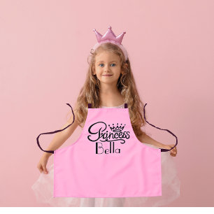 Tablier Princesse personnalisée Nom Pink Girl's Apron