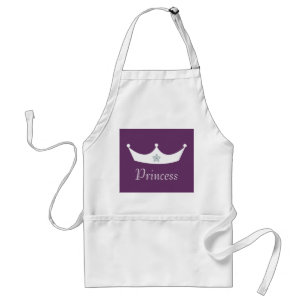 Tablier Princesse pourpre et blanche assez personnalisable