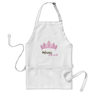 Tablier Princesse rose personnalisée Crown Tiara Jewel