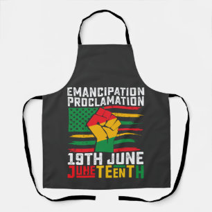 Tablier Proclamation d'émancipation Juneteenth Liberté noi