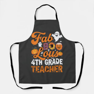 Tablier Prof enseignant de 4e année Halloween Fab-BOO-Lous