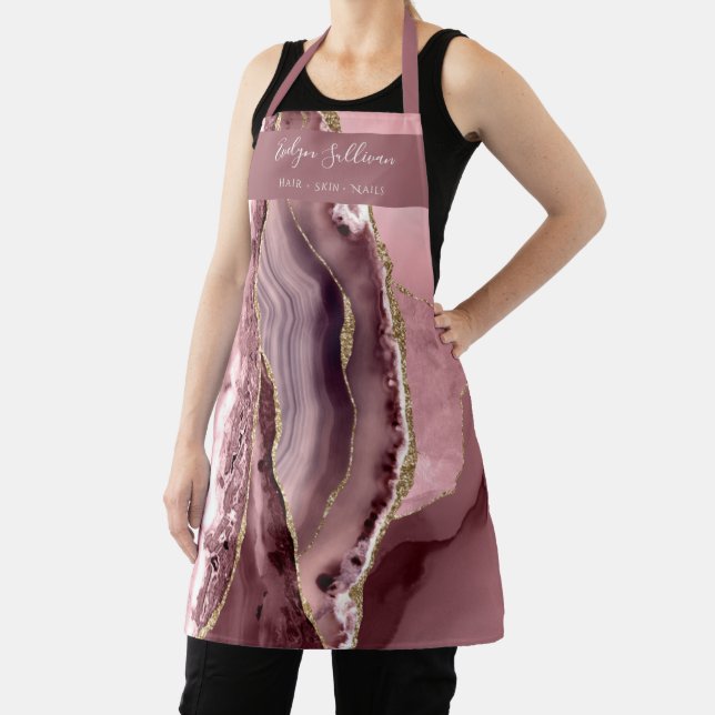 tablier professionnel de beauté agate rose poussié (Insitu)