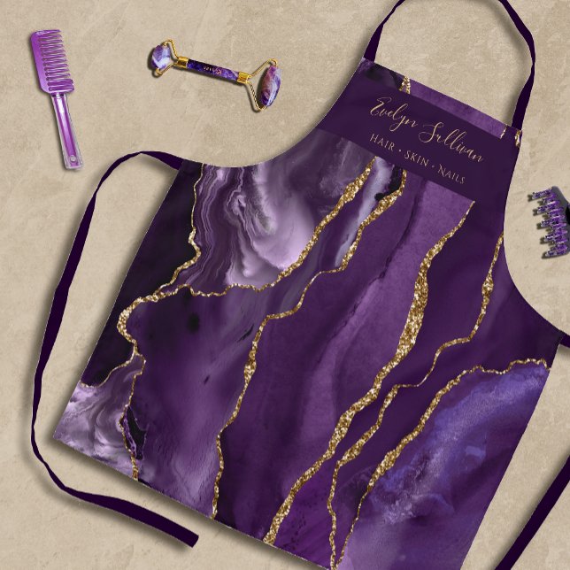 tablier professionnel de beauté agile violet (Créateur téléchargé)