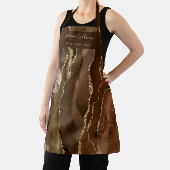 tablier professionnel de beauté d'agate Brown (Insitu)