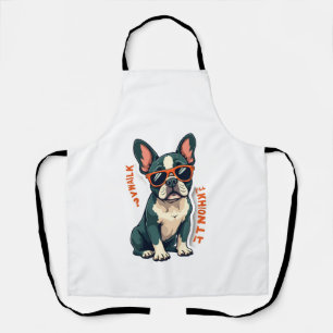 Tablier Promenade Vintage J'y Réfléchirai Bouledogue Franç
