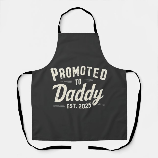 Tablier Promu à Daddy Est. 2025 Papa sera Fête des pères (Recto)
