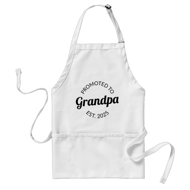 Tablier Promu À Grand-Père Est. 2025 I (Devant)