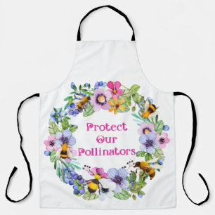 Tablier Protéger nos pollinisateurs Fleurs d'abeilles