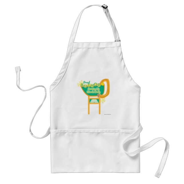 Tablier Proud Auteur Retro Style Diner Signe d'Art Cartoon (Devant)