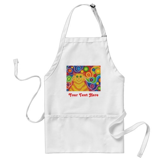 Tablier Psy-cat-delic "Your Text" apron (Devant)