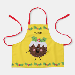 Tablier Pudding de Noël personnalisé