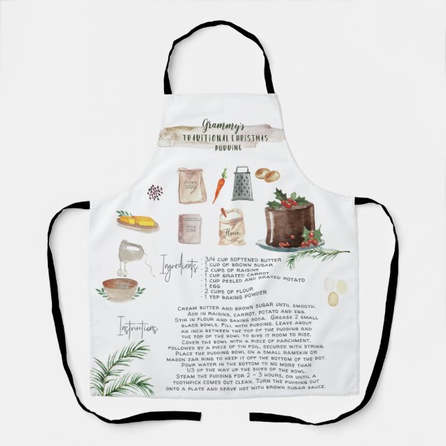 Tablier Puits de Noël traditionnels | Heirloom de la recet (Recto)