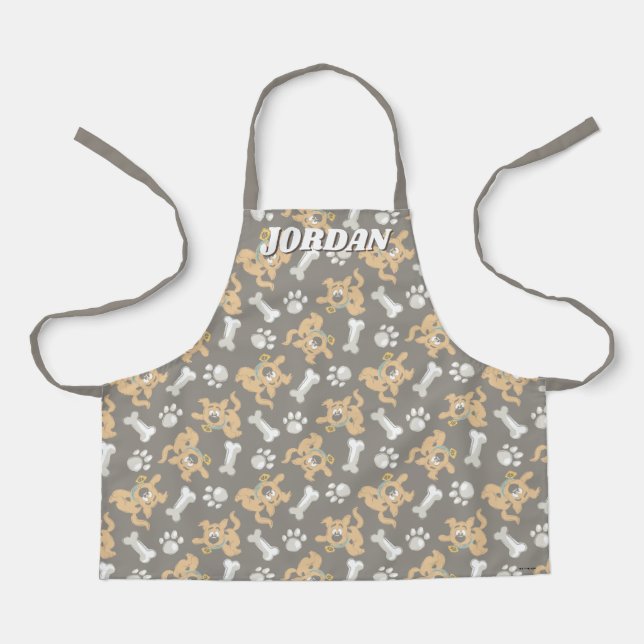 Tablier Puppy Scooby-Doo Bone & Motif Empreinte de patte (Recto)