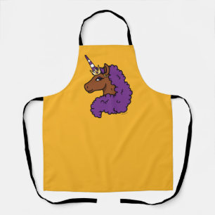 Tablier Purple Afro Unicorn