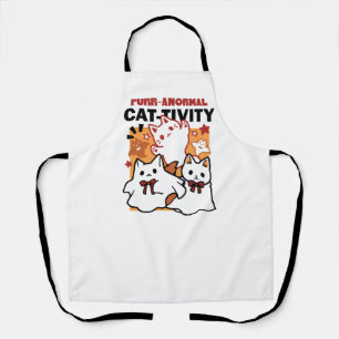 Tablier Purr-anormal Cat Cat mignonne Halloween Conception