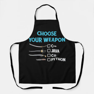 Tablier Python Choisissez votre arme Funny Computer Scienc