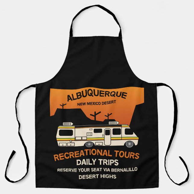 Tablier Queen of the Camper - Drôle Camping RV Caravan (Recto)