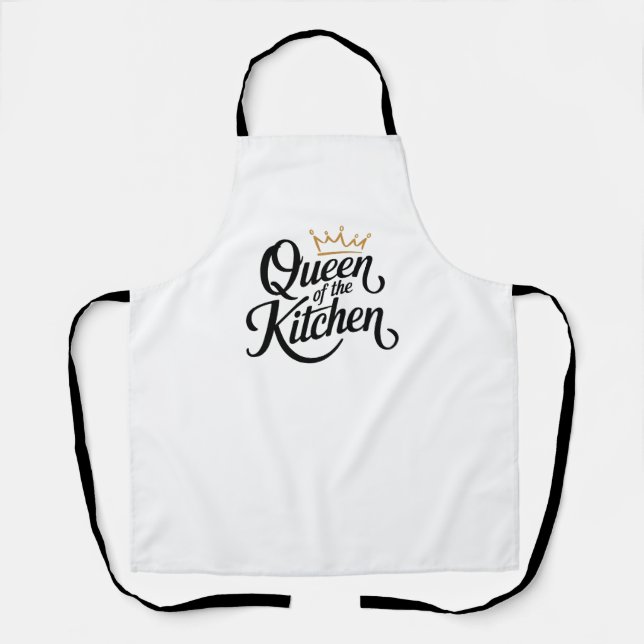 Tablier Queen of the Kitchen - Design élégant (Recto)