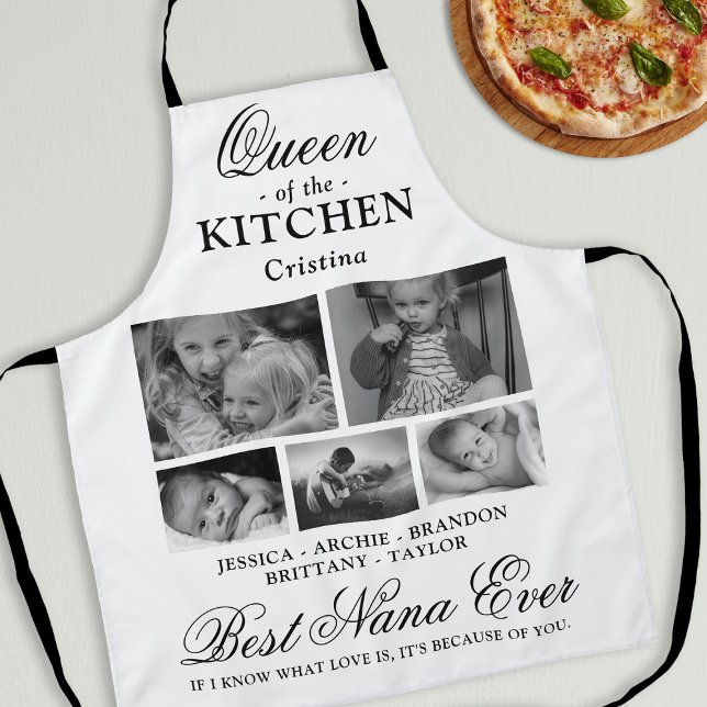 Tablier Queen of the Kitchen Nana Photo Collage Apron (Créateur téléchargé)