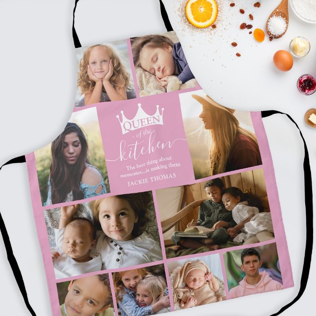 Tablier Queen of the Kitchen Photo Collage Apron (Créateur téléchargé)