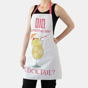 Tablier Quelqu'Un A-T-Il Dit Un Citation De Cocktail Blanc