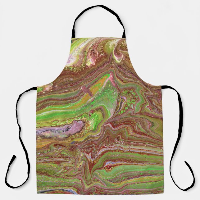 Tablier Questions 1 Wild Green Maroon Apron (Recto)