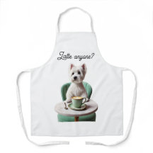 Qui Que Ce Soit ? Westie Coffeeshop Apron,