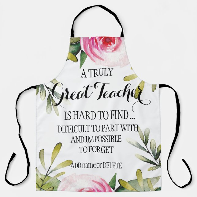 Tablier Quitter l'enseignant prendre sa retraite Appréciat (Recto)