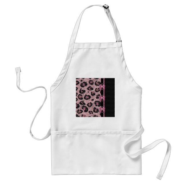 Tablier RAB Rockabilly Pink Leopard Ribbon Bows (Devant)