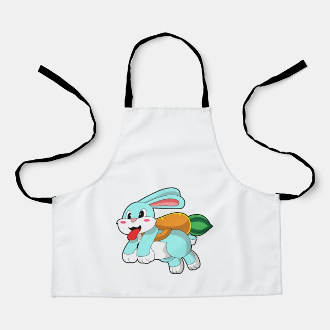 Tablier Rabbit avec carotte comme fusée (Recto)