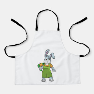 Tablier Rabbit comme coiffeur avec sèche-cheveux