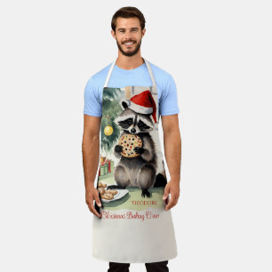 Tablier Raccoon Christmas Cookie Baking Crew