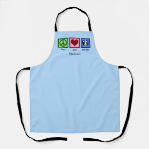 Tablier Radiologue Peace Love Radiologie Tech Monogramme