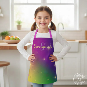 Tablier Rainbow Abstract Fairy Lights Butterflies Sparkles