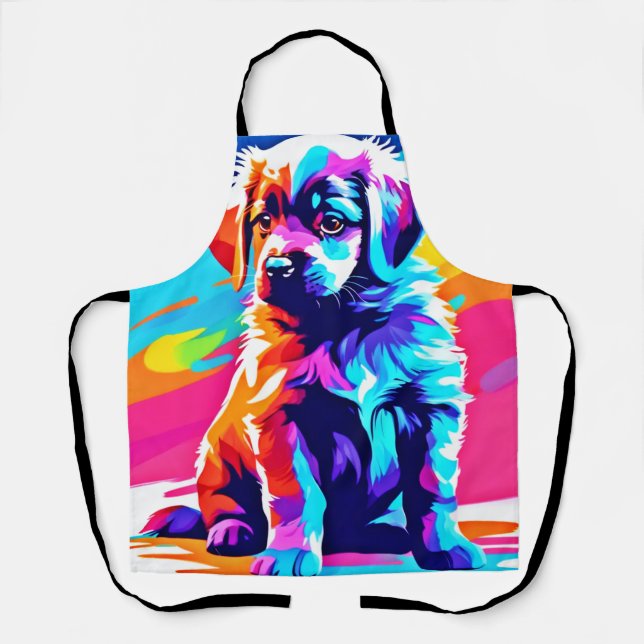 Tablier Rainbow Hug Dog Art (Recto)