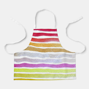Tablier Rainbow stripes cute watercolor