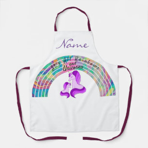 Tablier Rainbows psychédélique et Unicorns Thunder_Cove