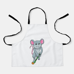 Tablier Rat au hockey avec chauve-souris de hockey