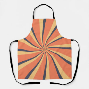 Tablier Rayons de soleil de style orange et bleu foncé