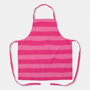 Tablier Rayures rose pâle et rose chaud