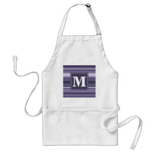 Tablier Rayures violettes de cuir monogramme