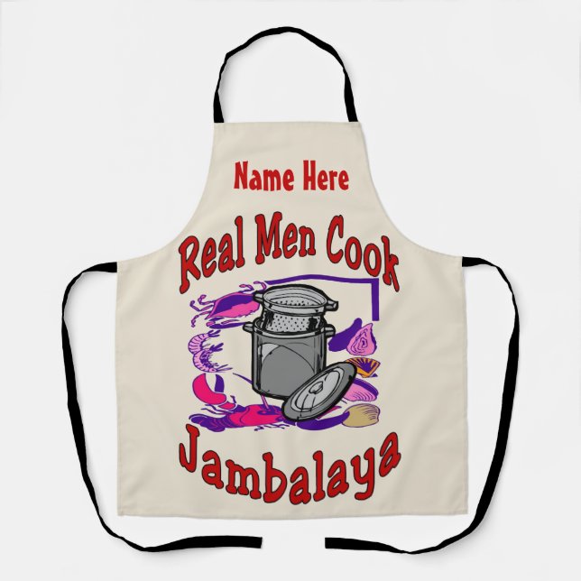 Tablier Real Men Cook Aprons - ajouter du texte, Apron (Recto)