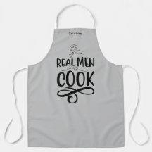 Tablier "Real Men Cook" personnalisé