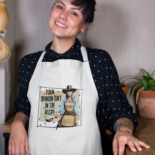 Tablier Recette Drôle Dire Sarcastique Phrase Western Woma (Créateur téléchargé)