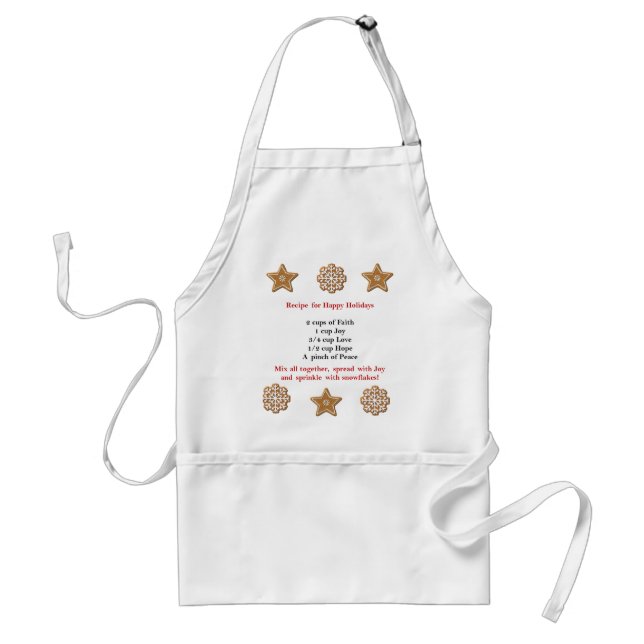 Tablier Recette Pour Joyeux Vacances Apron (Devant)